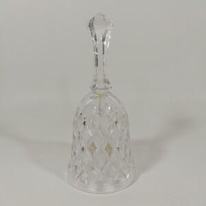 Vintage Bleikristall 24% Lead Crystal Clear Etched Bell‎ Bavaria West Germany 6"
